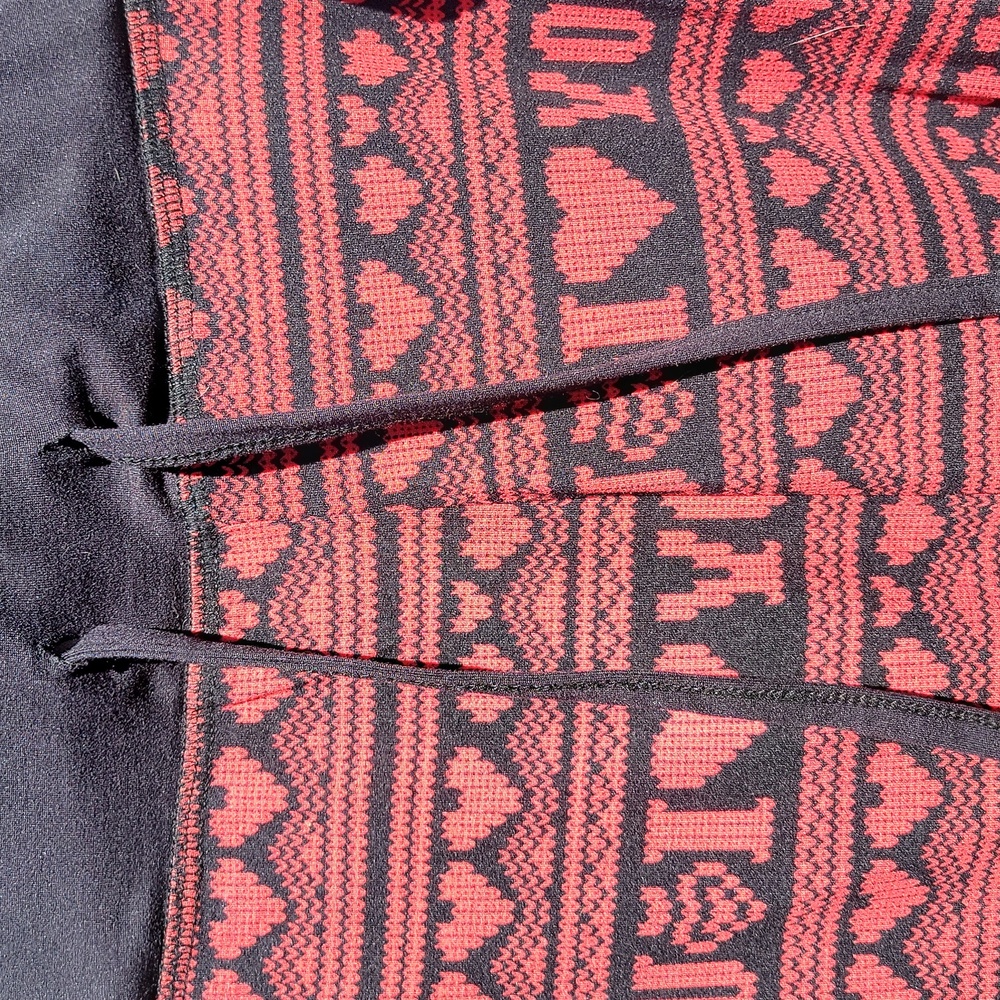 Red and Black Patterned Pants - Picture 3 of 4